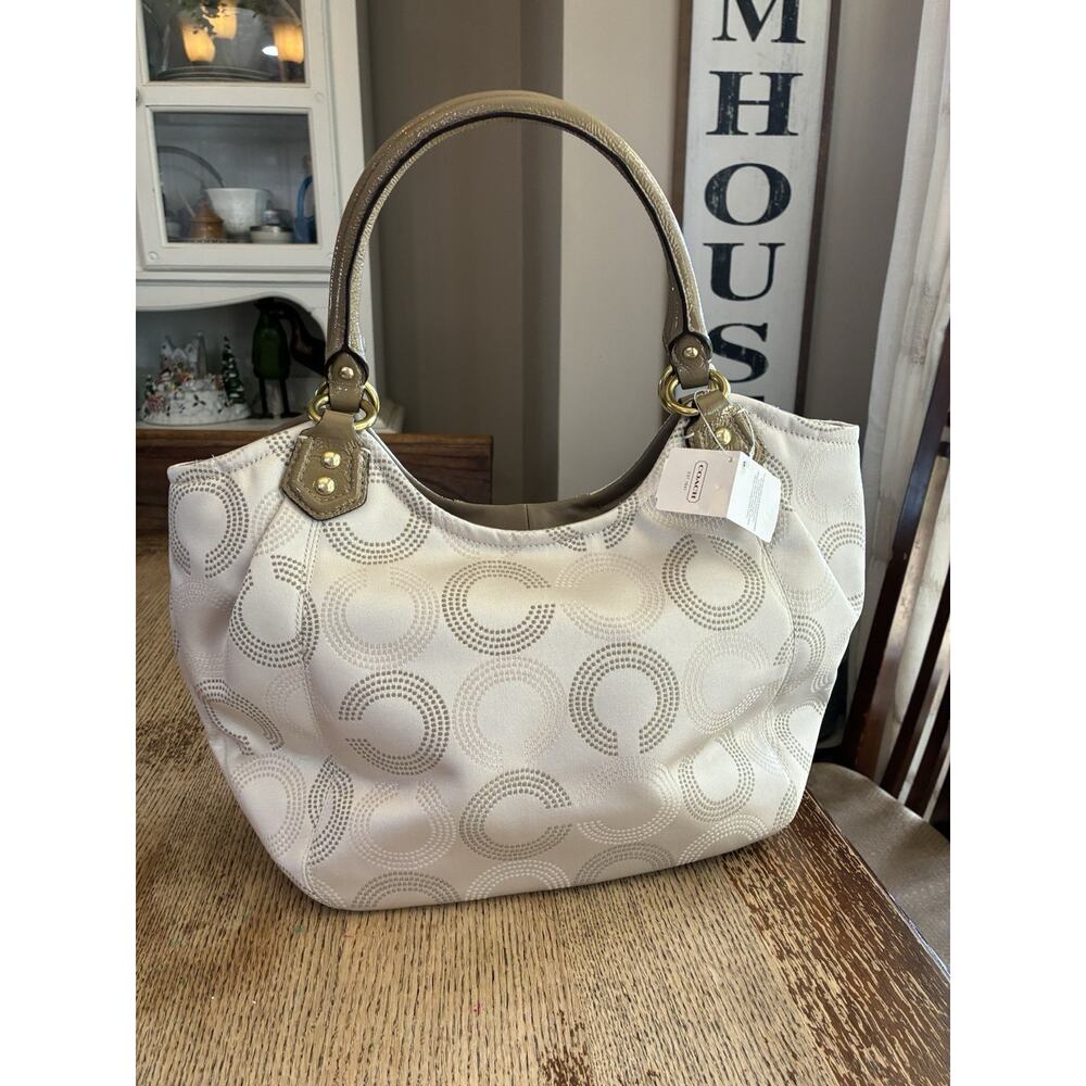 Coach ASHLEY Signature Jacquard Satchel Shoulder Purse F23311 MSRP $358 NEW - Picture 5 of 12